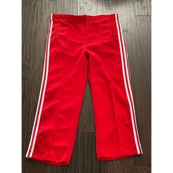Adidas Other - Vintage 1980s Adidas 80s Track Pants Red Stripes Mens Medium Blue Trefoil Tag